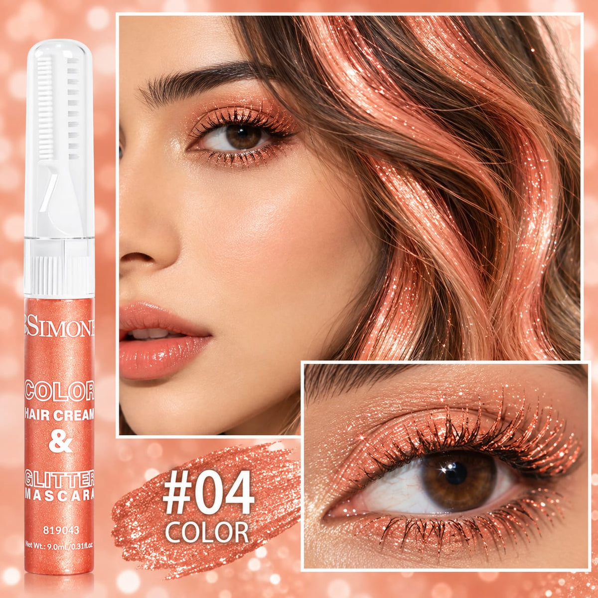 BSIMONE Glitter Mascara for Hair and Lashes
