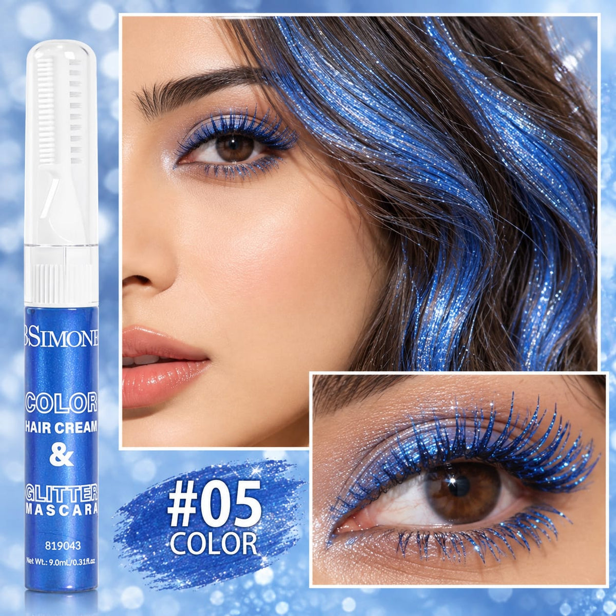 BSIMONE Glitter Mascara for Hair and Lashes