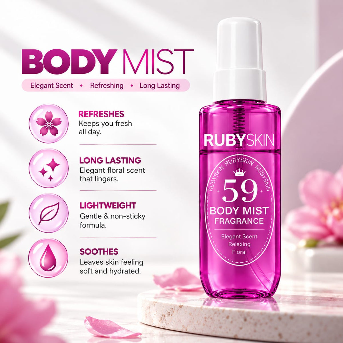 RubySkin 59 Floral Body Mist
