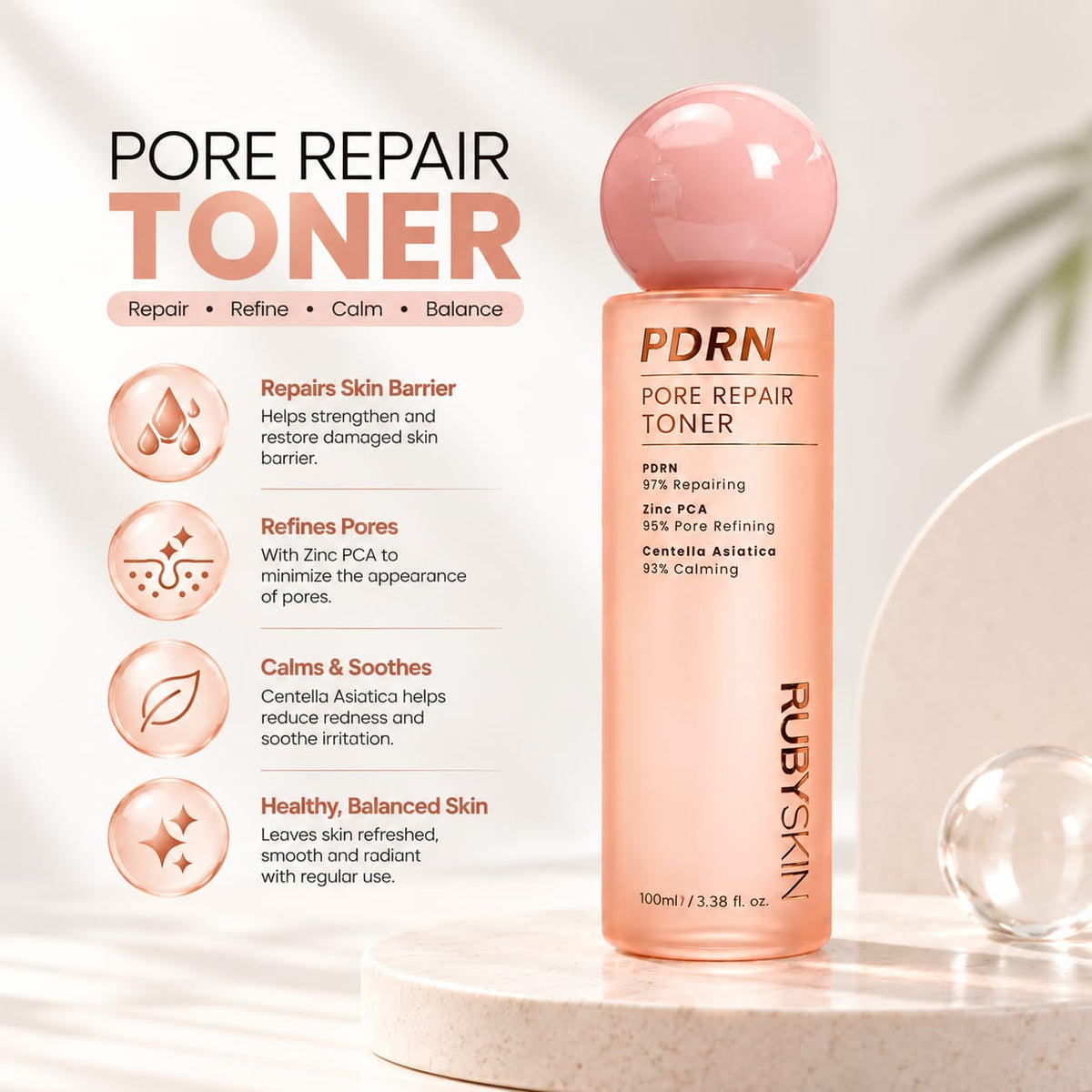 RubySkin PDRN Pore Repair Toner