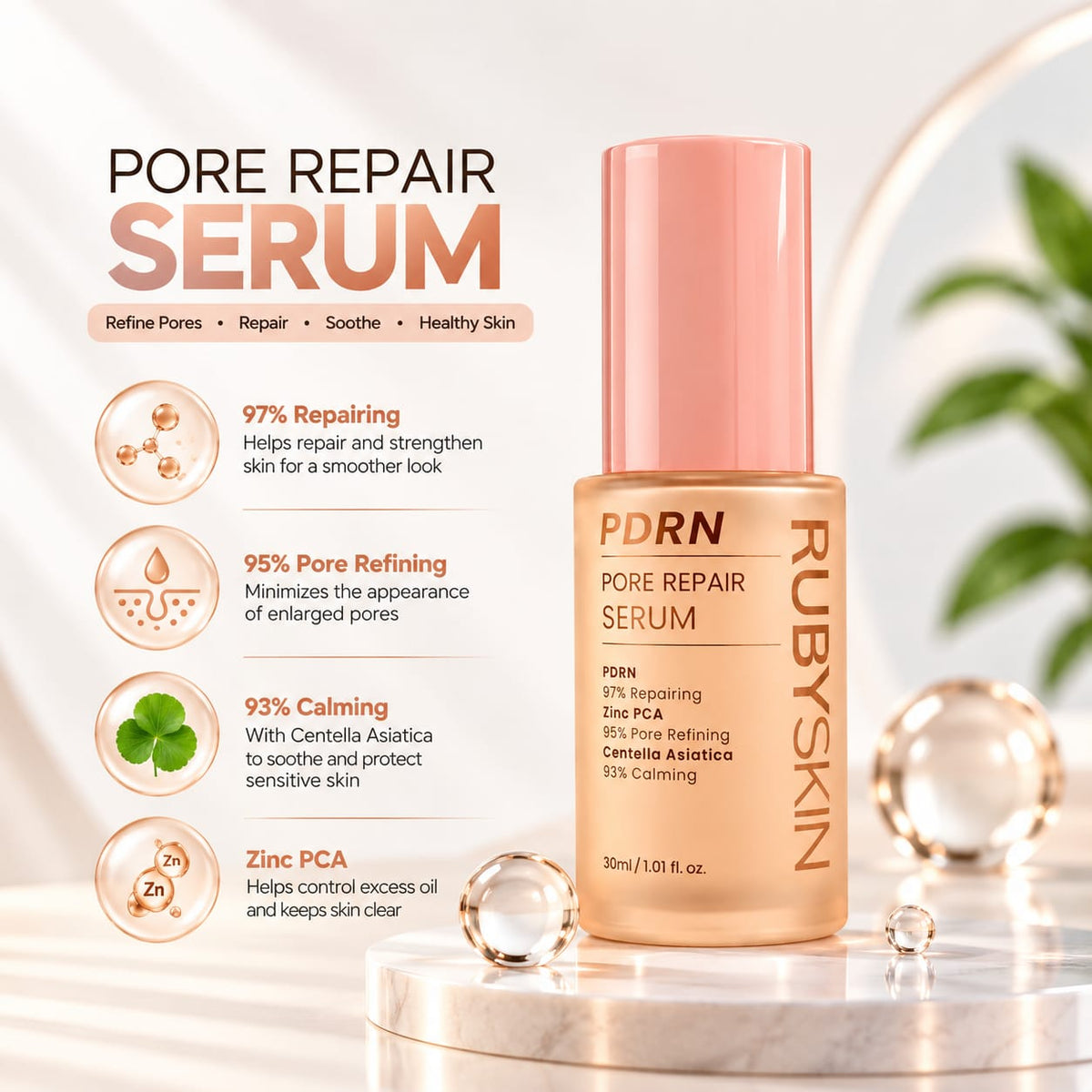 RubySkin PDRN Pore Repair Serum