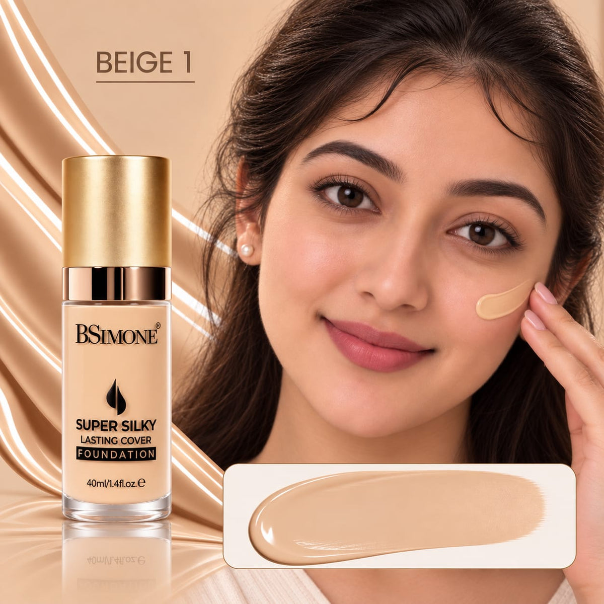 BSIMONE Super Silky Lasting Cover Foundation 40ml