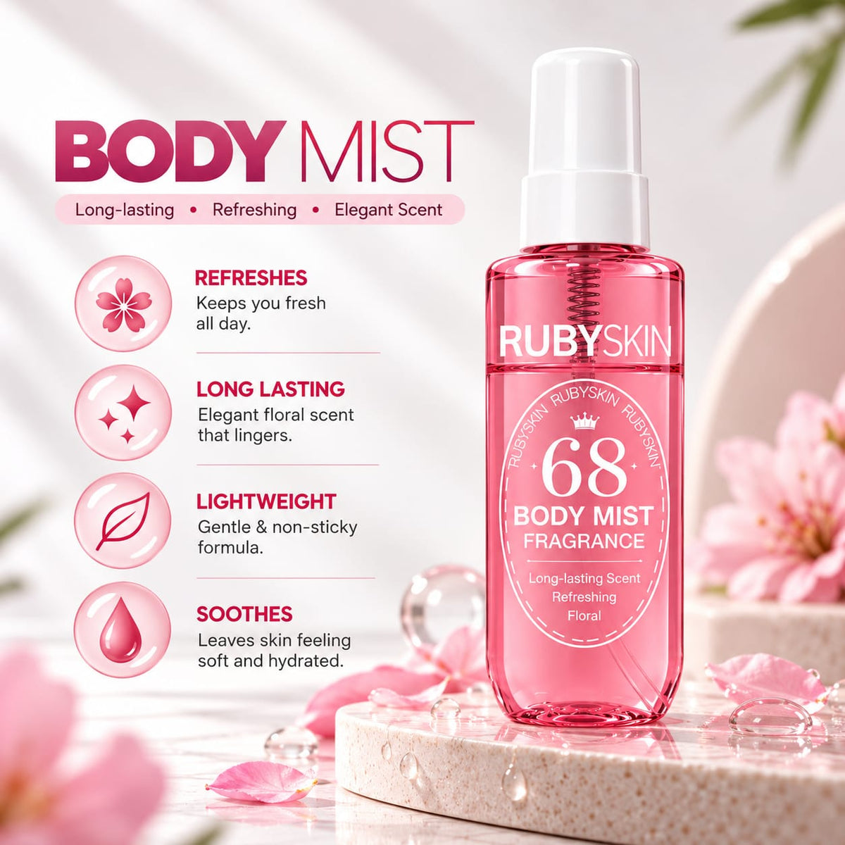 RubySkin 68 Floral Body Mist