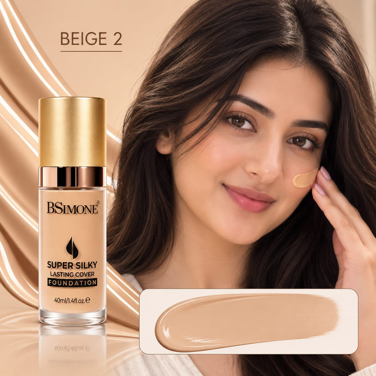 BSIMONE Super Silky Lasting Cover Foundation 40ml