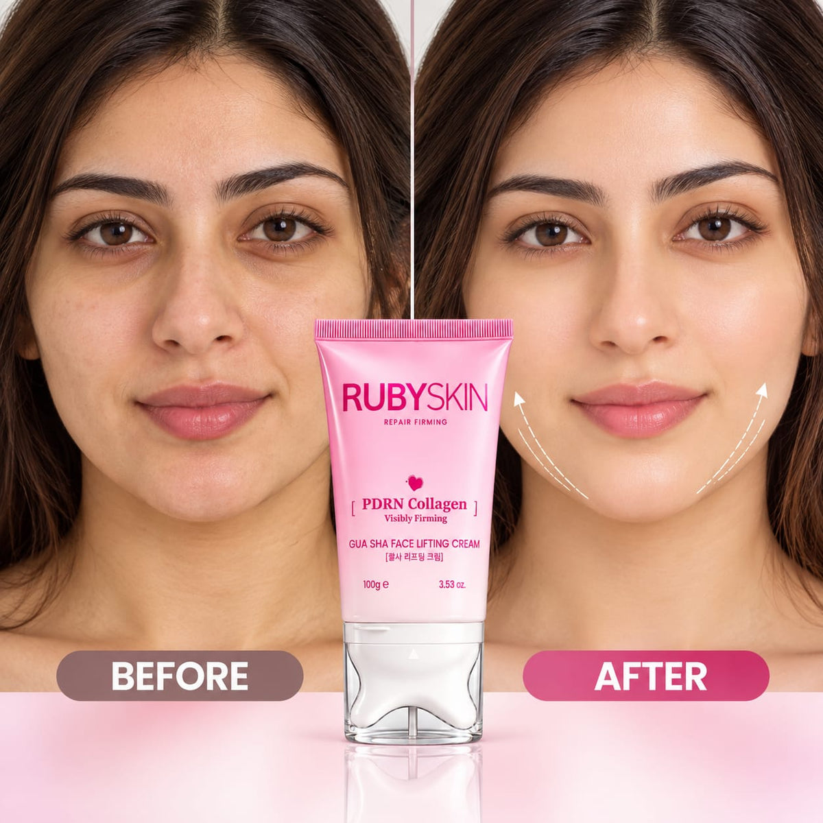 RubySkin PDRN Collagen Gua Sha Face Lifting Cream 100g