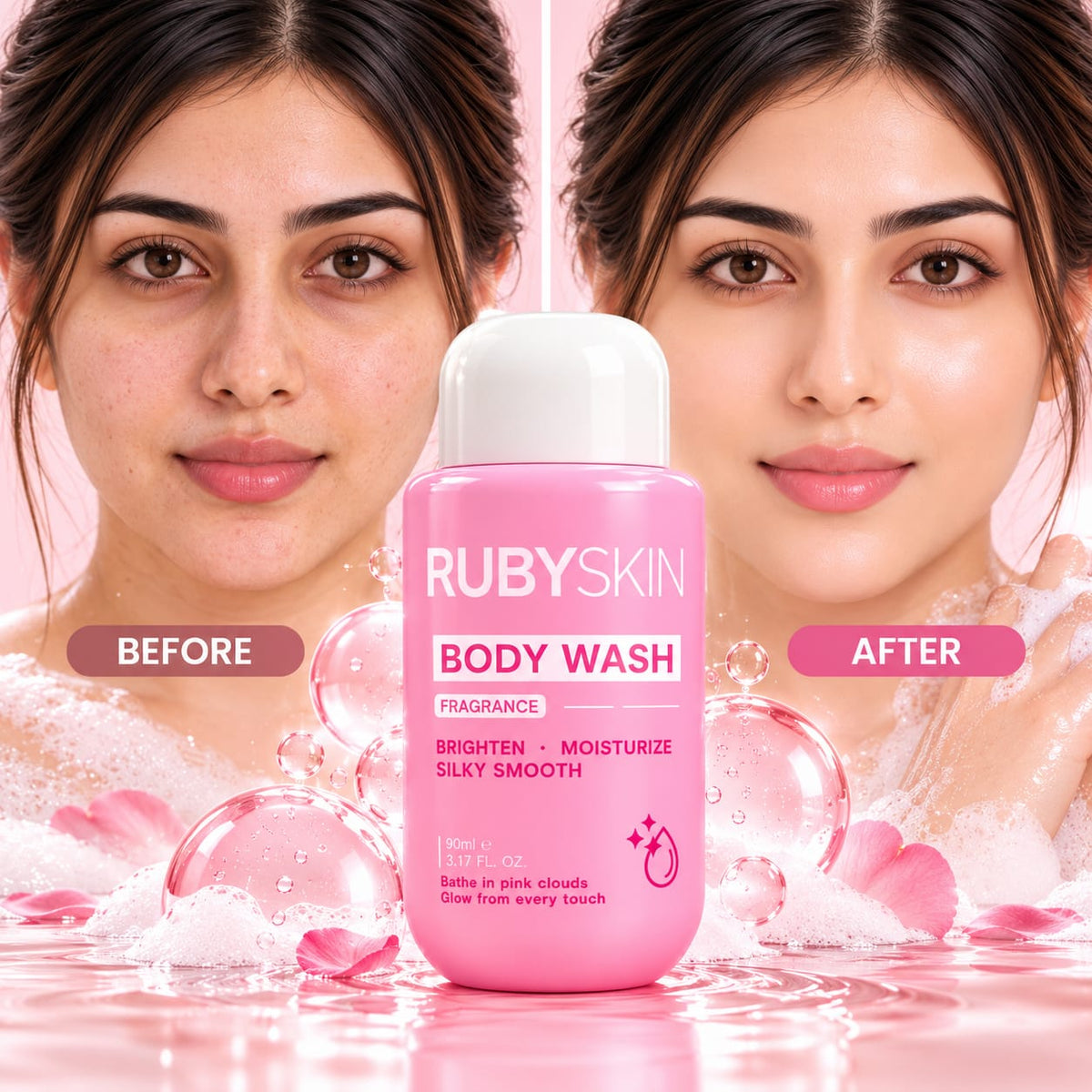 RubySkin Brightening & Moisturizing Body Wash 90ml