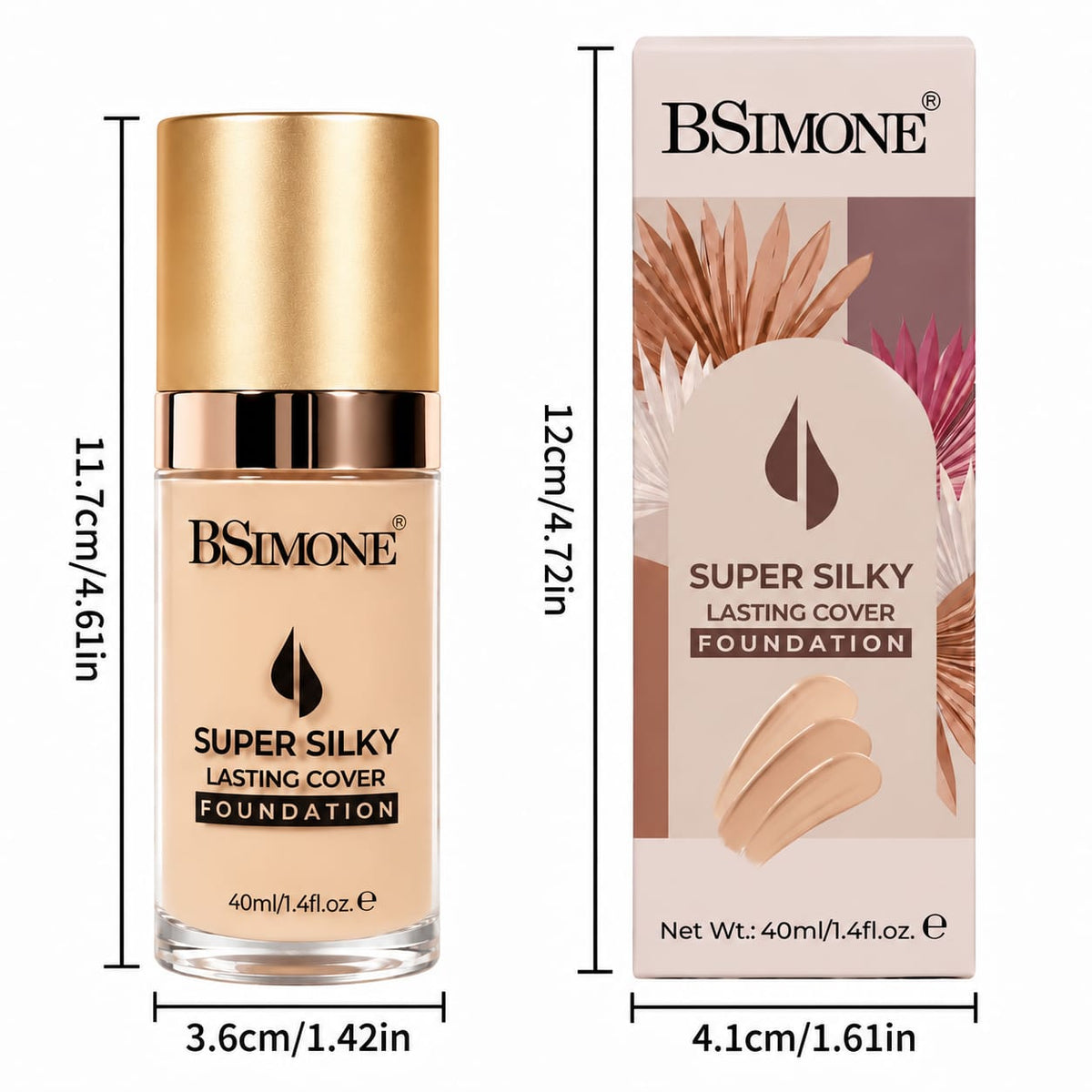 BSIMONE Super Silky Lasting Cover Foundation 40ml