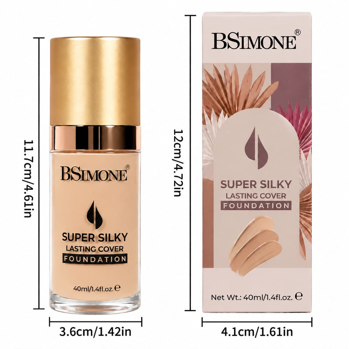 BSIMONE Super Silky Lasting Cover Foundation 40ml