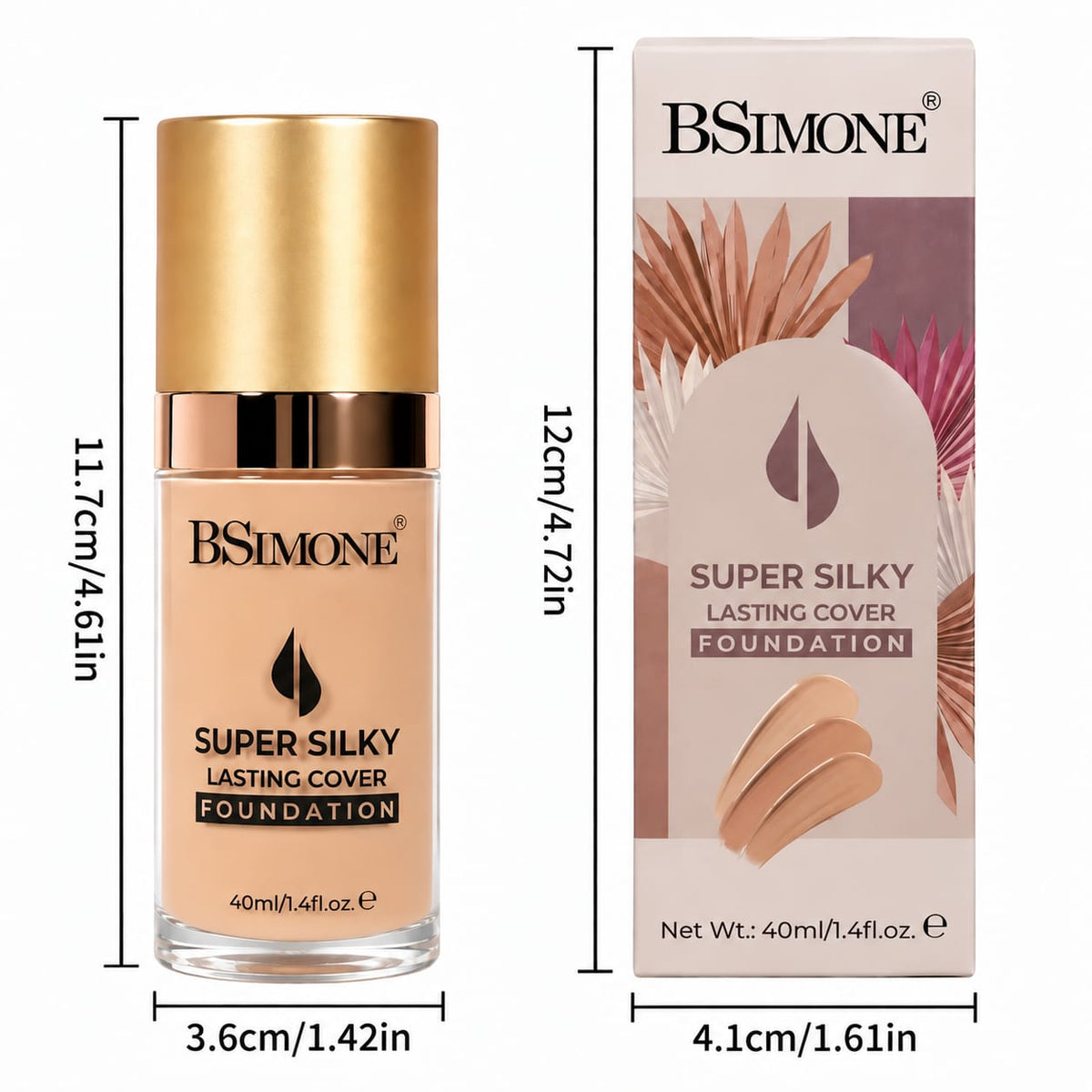 BSIMONE Super Silky Lasting Cover Foundation 40ml