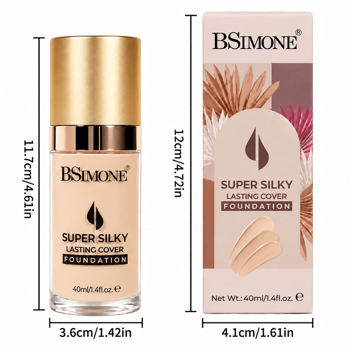 BSIMONE Super Silky Lasting Cover Foundation 40ml