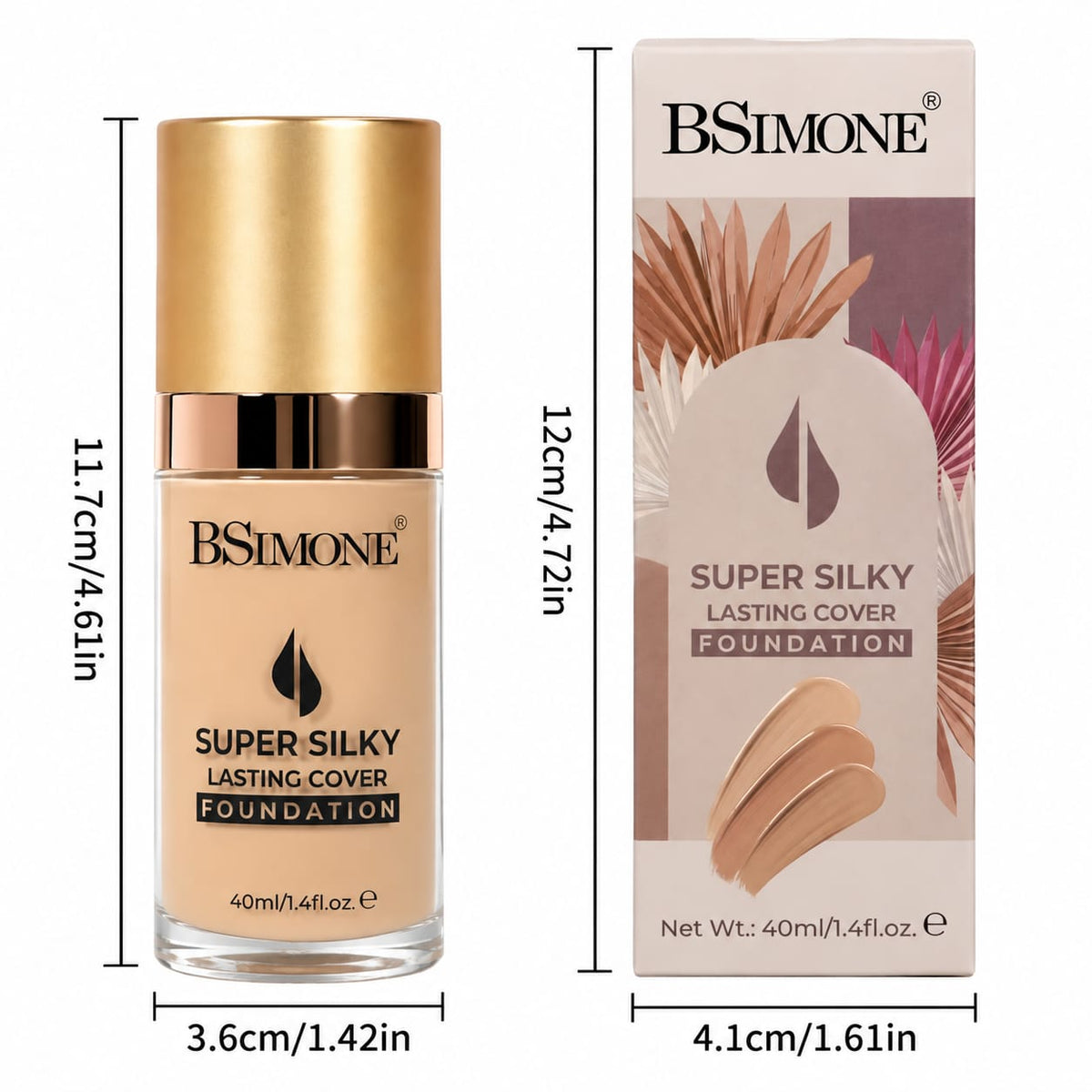 BSIMONE Super Silky Lasting Cover Foundation 40ml