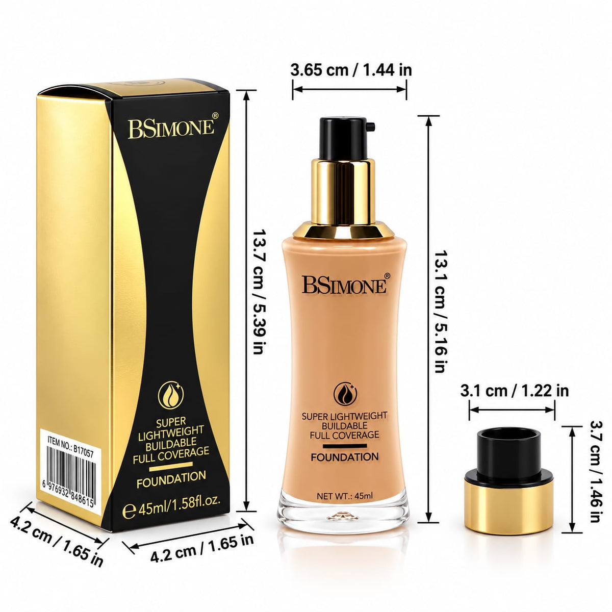 BSIMONE Full Coverage Foundation 45ml