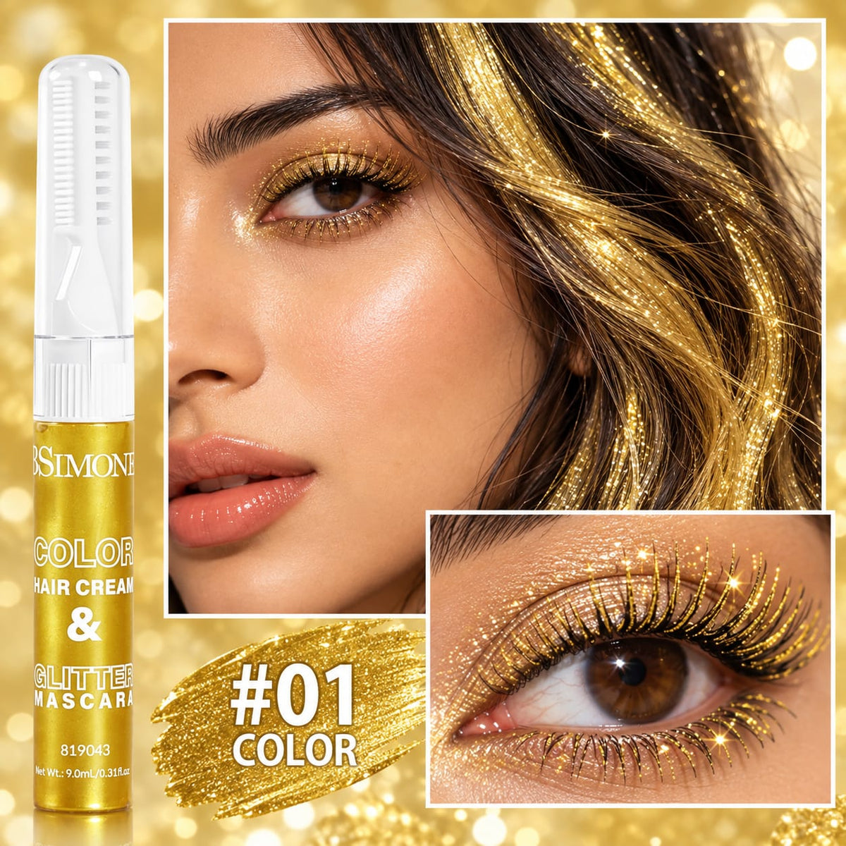 BSIMONE Glitter Mascara for Hair and Lashes